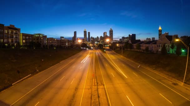 Lasso di tempo di Atlanta paesaggio urbano — Video Stock