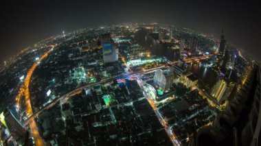 Bangkok cityscape zaman atlamalı balıkgözü