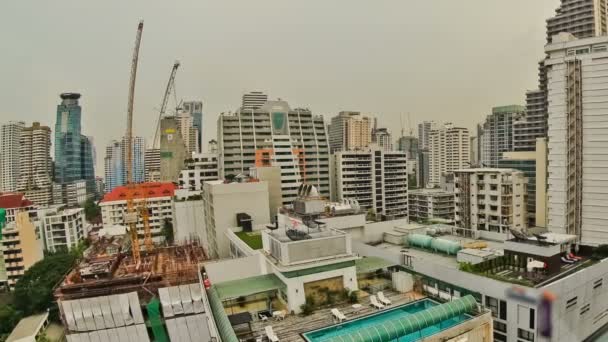 Bangkok Cityscape Time Lapse Zoom — Stock Video