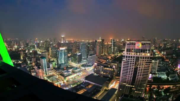 Bangkok stadsgezicht tijd vervallen zoom — Stockvideo