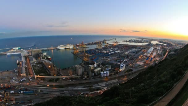 Astillero de Barcelona Time Lapse — Vídeos de Stock