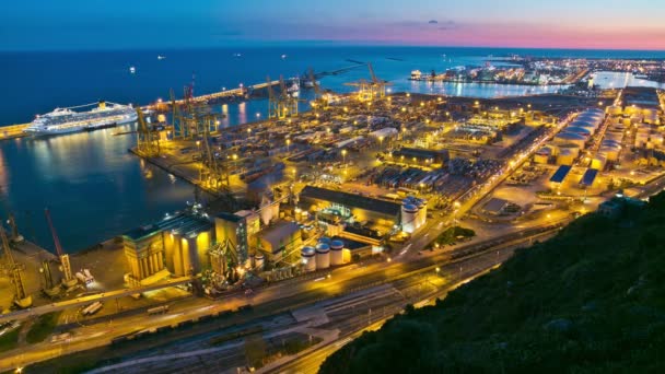 Barcelona Shipyard Time Lapse — Stock Video