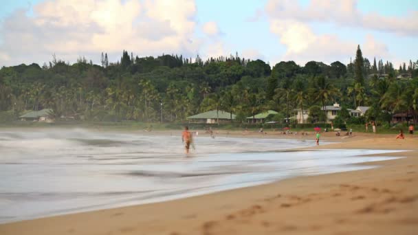 Belo clipe de lapso de tempo praia — Vídeo de Stock