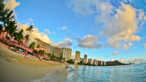 Clip de playa de Waikiki — Vídeos de Stock