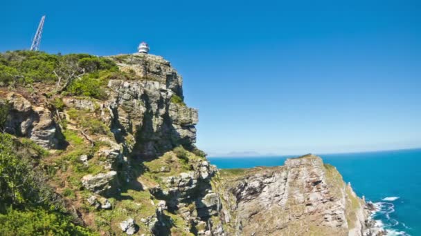 Cape Point y faro en Sudáfrica — Vídeo de stock