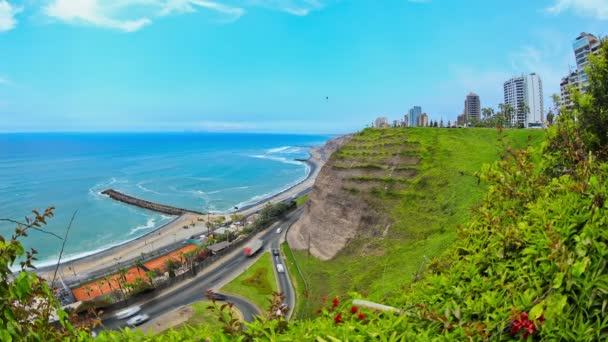 Plaj zaman atlamalı Lima — Stok video