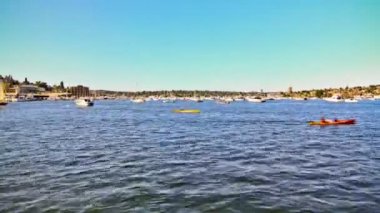 Tekne trafiği Lake Washington.