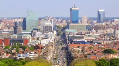 Brüksel cityscape zaman atlamalı.