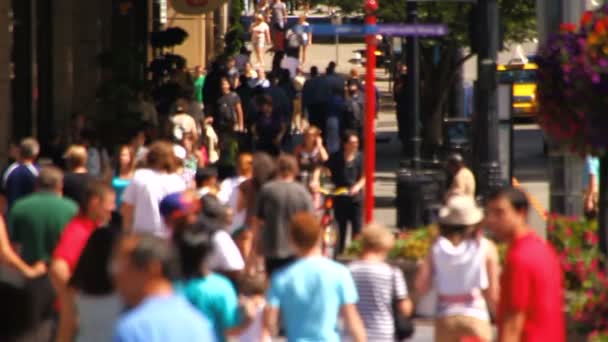 Pedestres da cidade que passam pela cidade — Vídeo de Stock