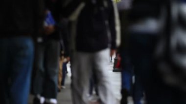 Şehir yaya trafiği tarafından geçen