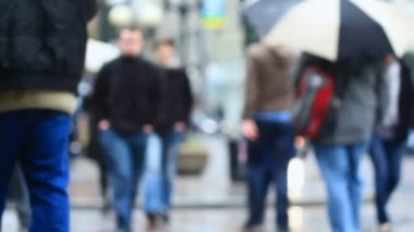 Şehir yaya trafiği tarafından geçen