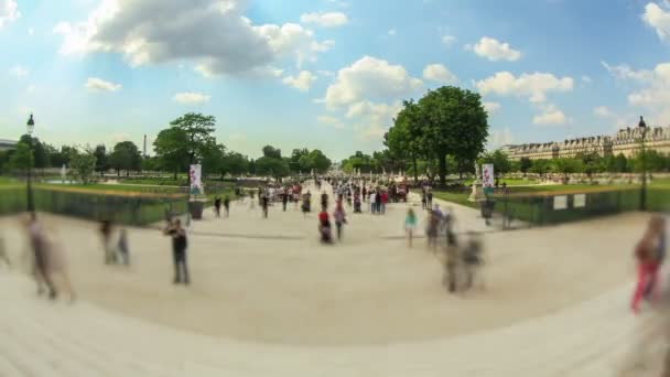 Tráfico peatonal en París . — Vídeo de stock