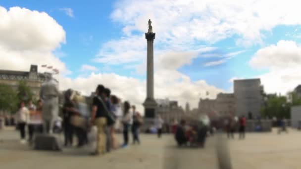 Zoom Fußgängerverkehr in London — Stockvideo