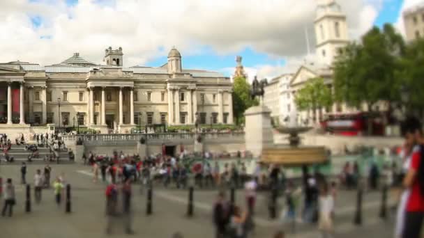 Panning πόλη κυκλοφορία πεζών στο Λονδίνο — Αρχείο Βίντεο