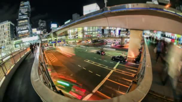Cidade pedestre tempo de trânsito lapso — Vídeo de Stock