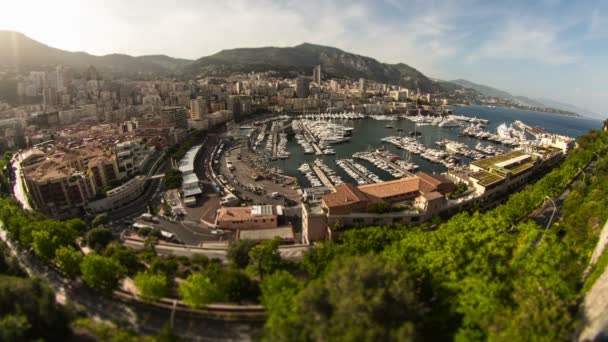 Mónaco paisaje urbano lapso de tiempo clip — Vídeo de stock