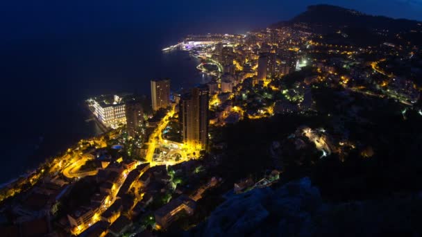 Upływ czasu gród Monako — Wideo stockowe
