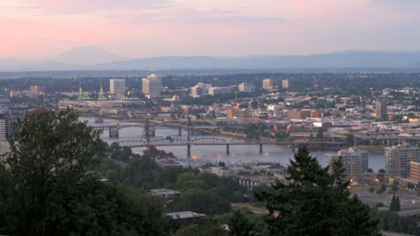 Vista das pontes de Portland — Vídeo de Stock