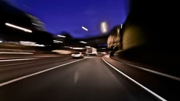 Autostrada Portland guida di notte — Video Stock