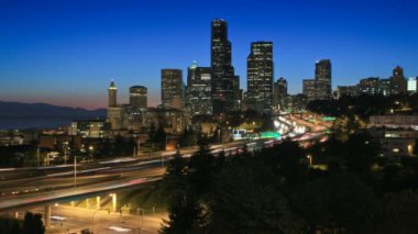 Seattle cityscape geceleri