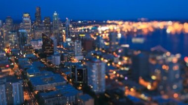 Seattle cityscape akşam kaydırma