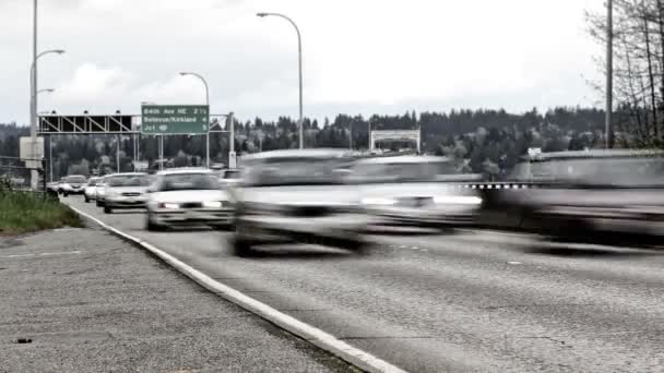 Seattle highway traffic — Stock Video