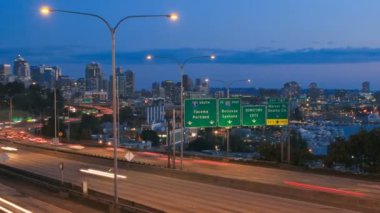 Seattle ı-5 trafik cityscape ile