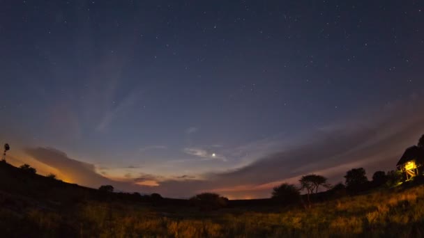 Kruger Park, África do Sul usando uma lente fisheye . — Vídeo de Stock