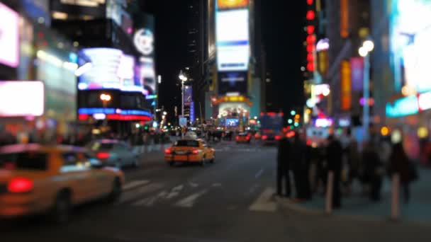 Times Meydanı'nın trafiğe kapalı alana şehir — Stok video