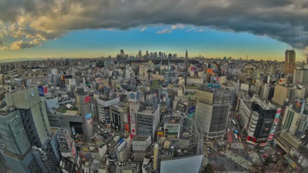 Lasso di tempo di Tokyo paesaggio urbano — Video Stock