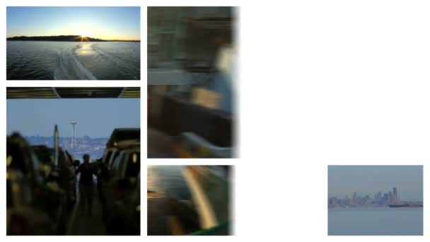 Сіетл Ferry відповідні засоби масової інформації — стокове відео