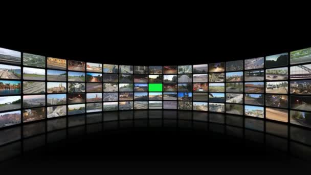 Video wall di trasporto video — Video Stock