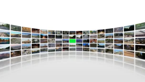 Video wall di trasporto video — Video Stock