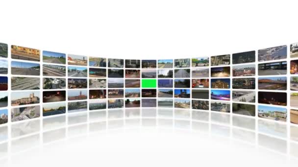 Video wall di trasporto video — Video Stock