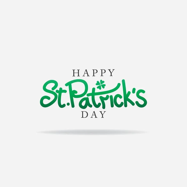 Happy Patricks Day Clovers White Background — Stock Vector