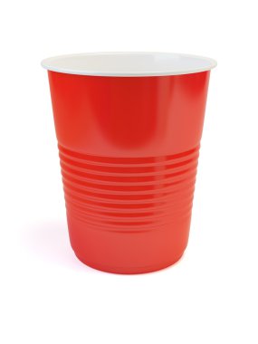 kırmızı plastik bardak