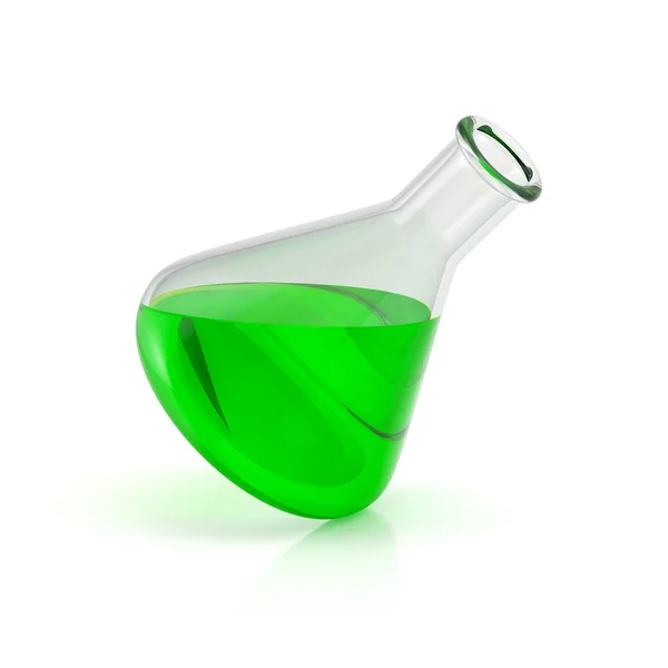 Test-tube with green liquid — Stock Photo, Image