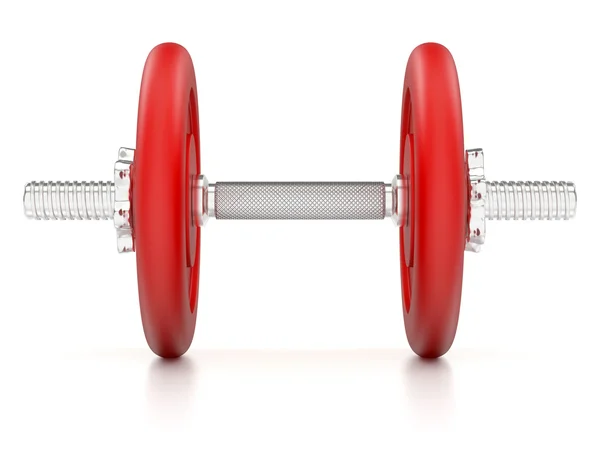 Red dumbbell — Stock Photo, Image