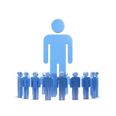 liderlik kavramı 3D çizimi