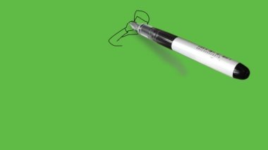 Draw standing young boy talking on mobile to someone wearing white t-shirt, blue trouser, white turban and brown shoes on abstract green background