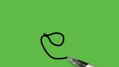 Soyut yeşil arkaplanda mavi ve siyah renk kombinasyonu ile başparmak ve parmak dokunuşu çizmek