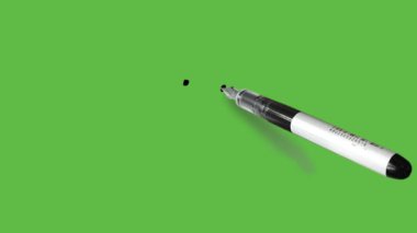 Soyut yeşil arkaplanda sarı renk kombinasyonuyla şaşırmış bir yüz çizmek