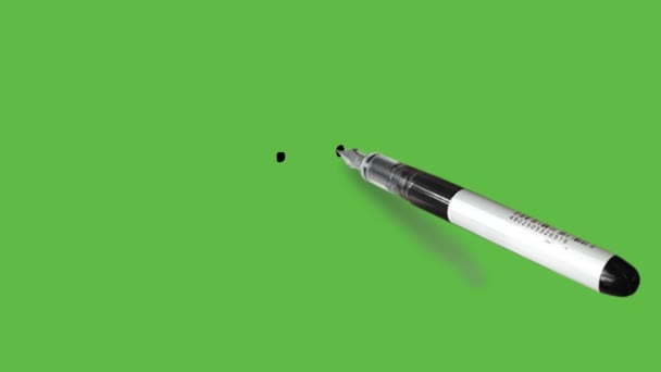 Disegno Una Stupida Faccia Con Combinazione Colori Gialli Sfondo Verde — Video Stock
