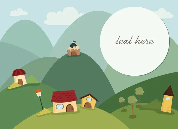 metin çerçevesi ile mutlu Köyü arka plan