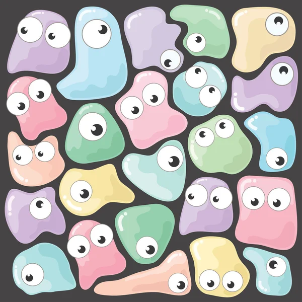 küçük sevimli canavarlar model, siyah arka plan