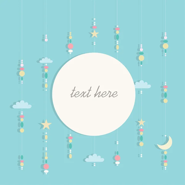 güzel arka plan, metin çerçevesi ile gökyüzü yıldızlar, ay