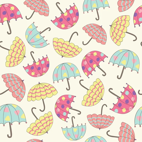 Cute şemsiye arka plan, Dikişsiz desen vektör