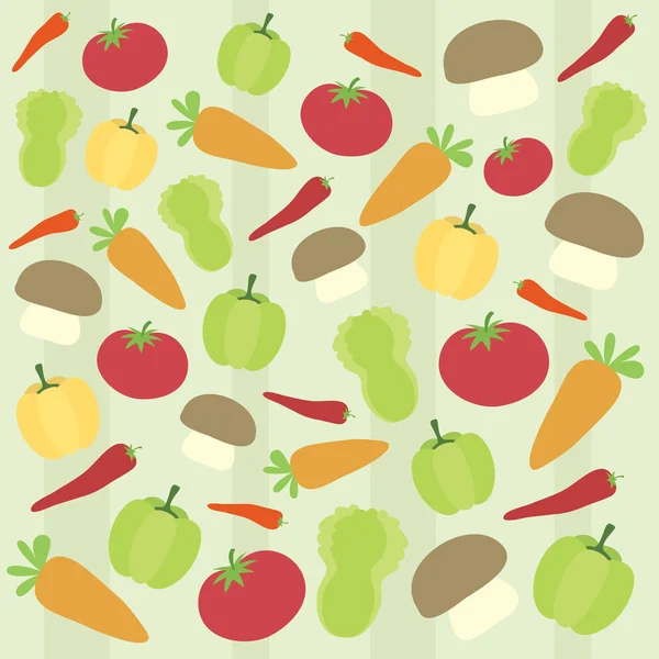 Vegetables background pattern vector — Stock Vector