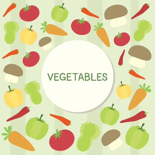 metin çerçevesi ile sebze arka plan tasarlamak vektör