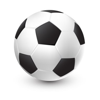 gölge beyaz zemin üzerine izole futbol topu.